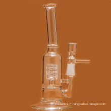 Tuyaux d&#39;eau en verre de style design unique pour fumer du tabac (ES-GB-156)